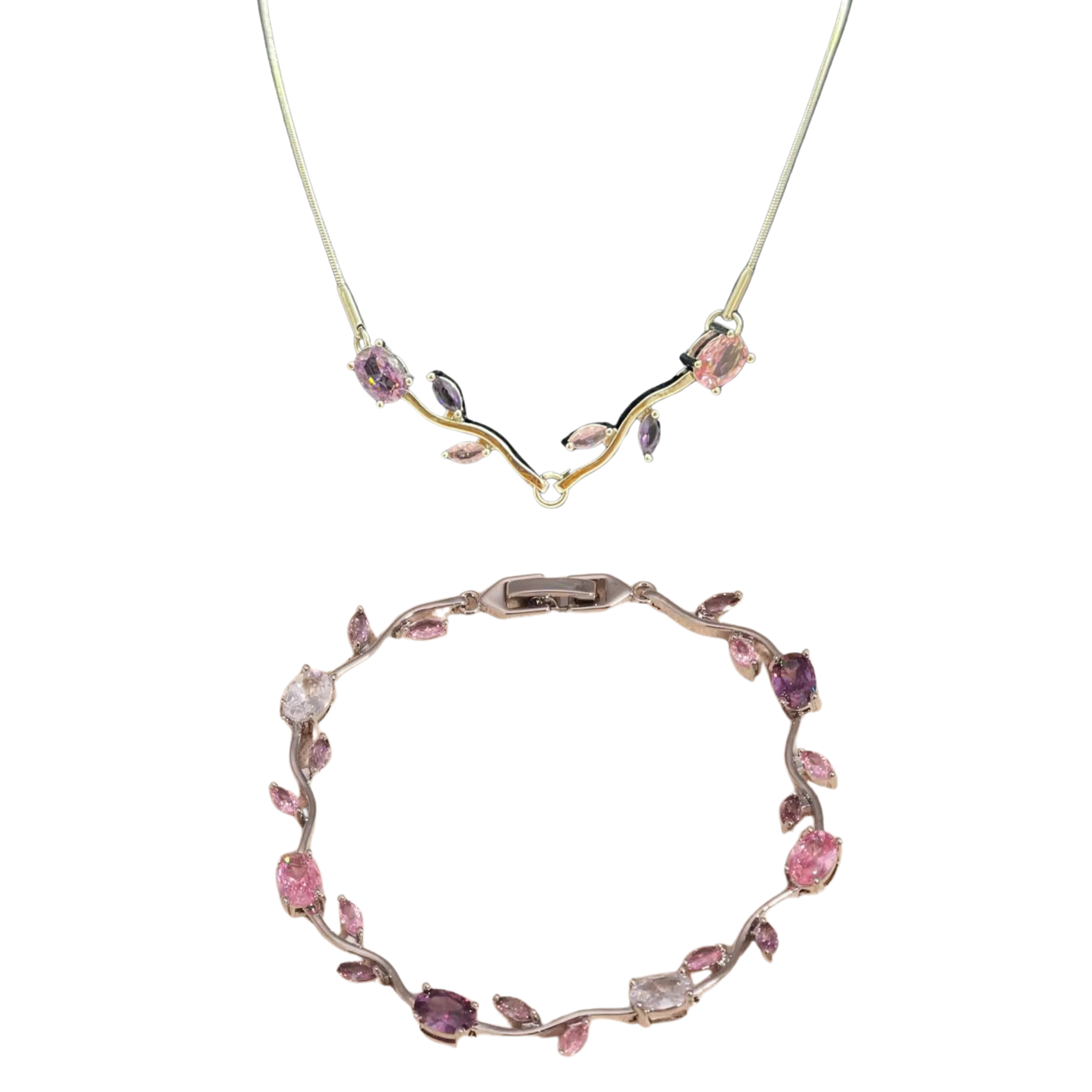 Combo Mágico de Tulipanes: 1 Collar + 1 Pulsera