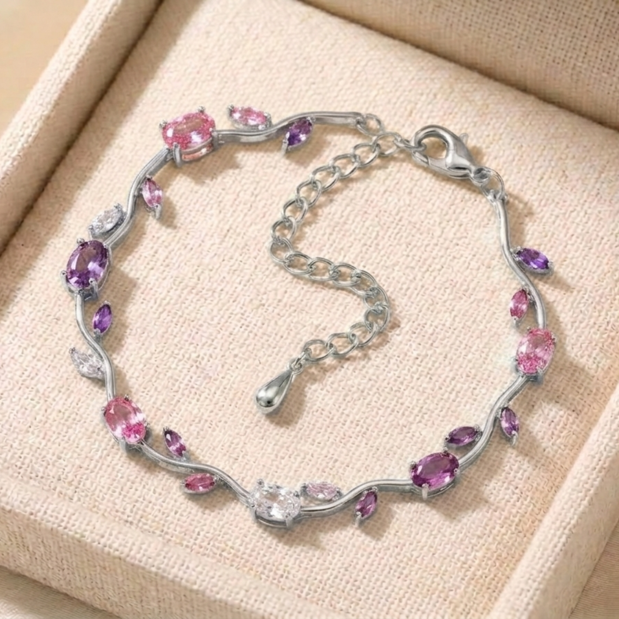 Pulsera Mágica de Tulipanes Ajustable- Chapada en Oro 18K