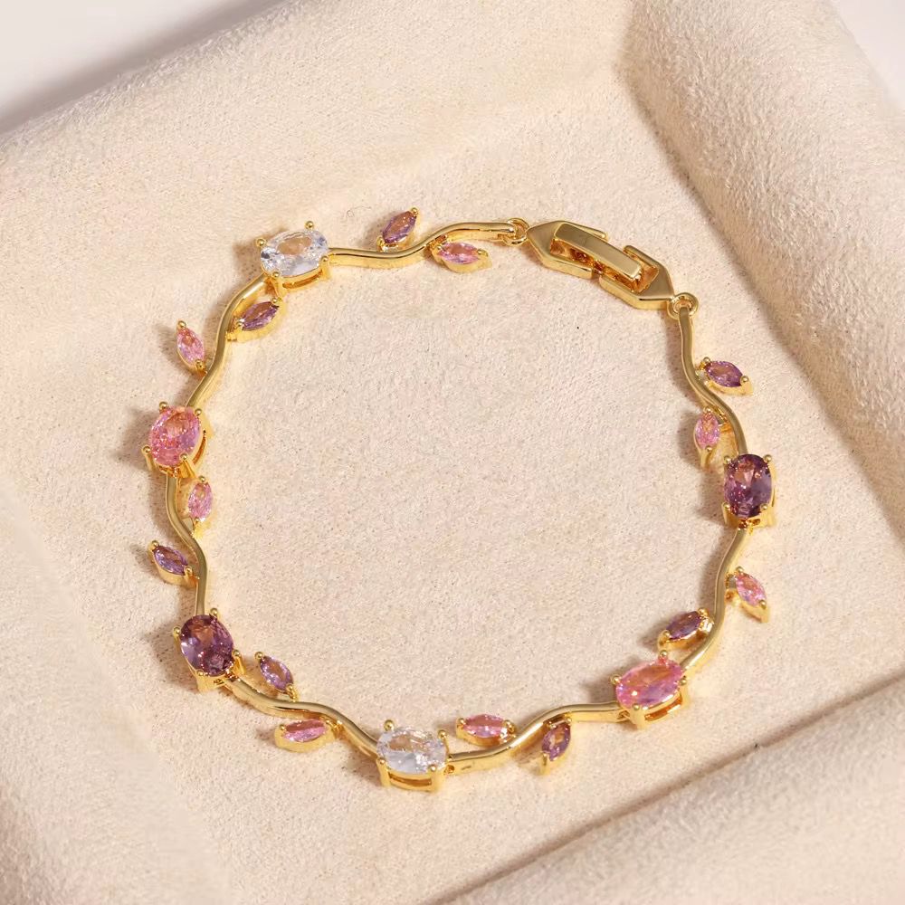 Pulsera Mágica de Tulipanes- Chapada en Oro 18K