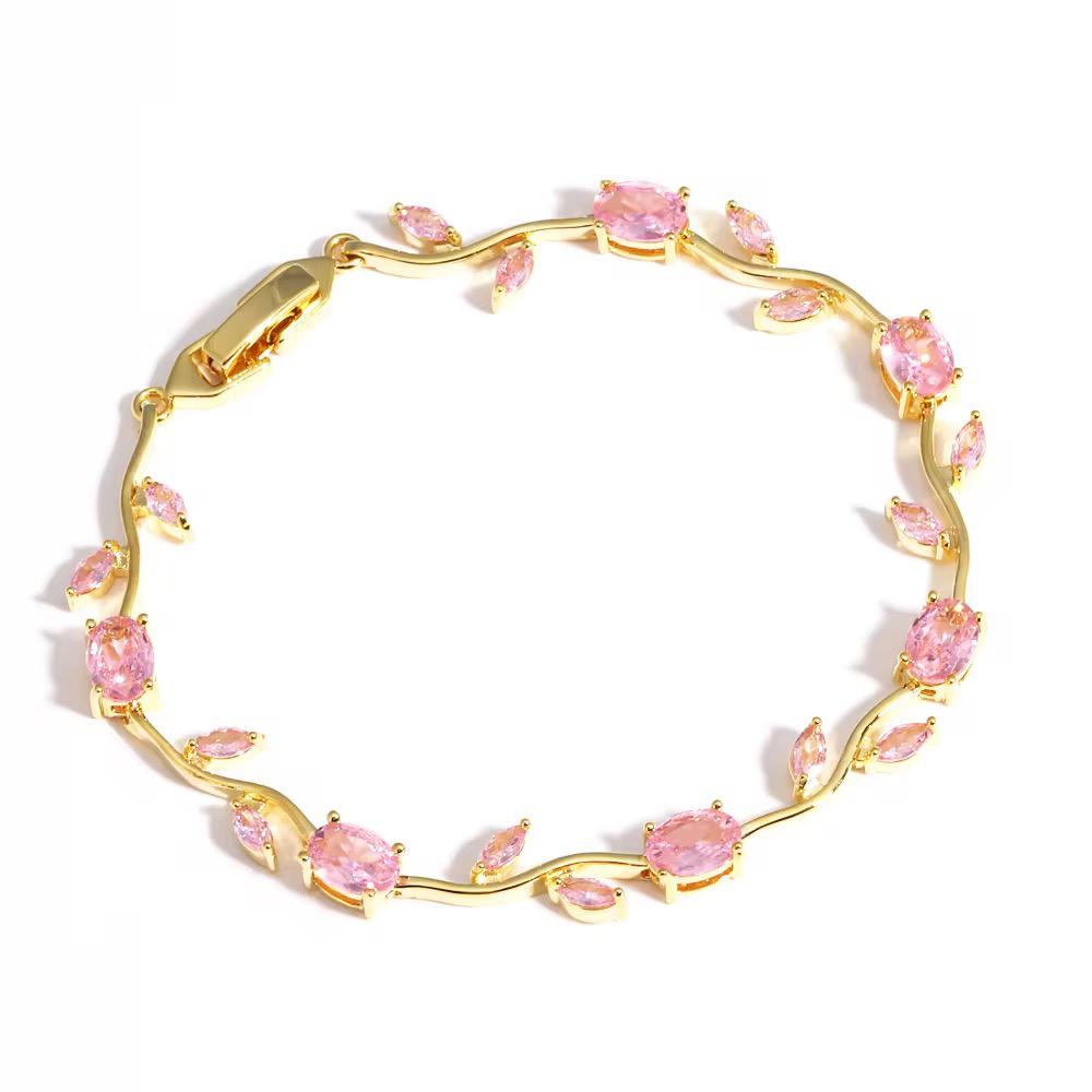 Pulsera Mágica de Tulipanes- Chapada en Oro 18K