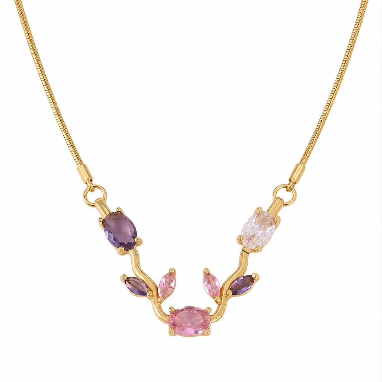 Collar Mágico de Tulipanes- Chapado en Oro 18K